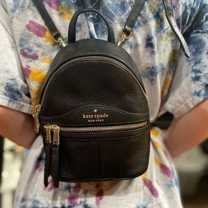 Kate Spade Mini Black Leather Backpack